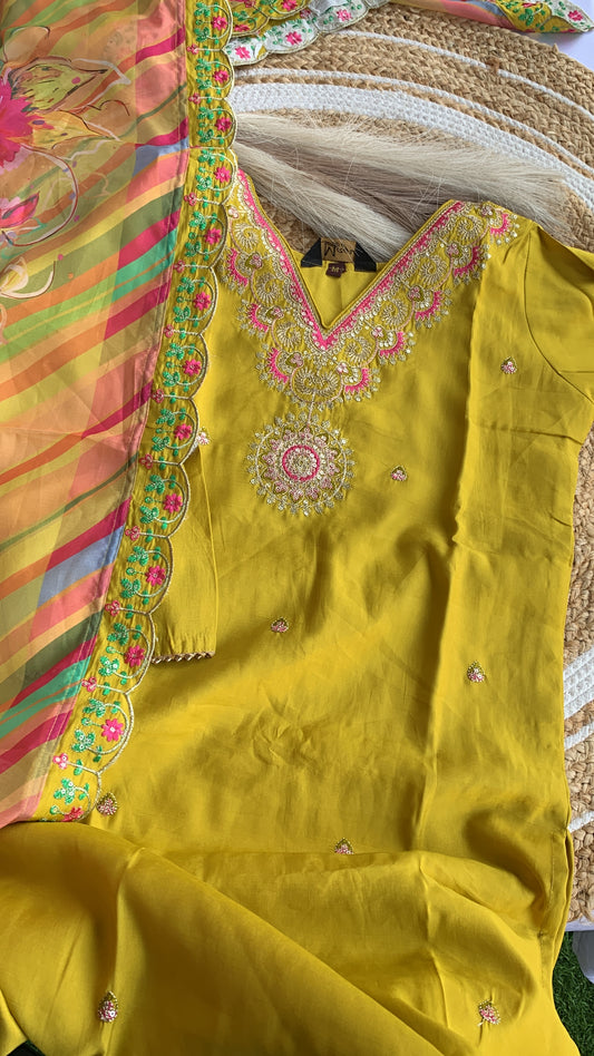 Silk Suit Yellow