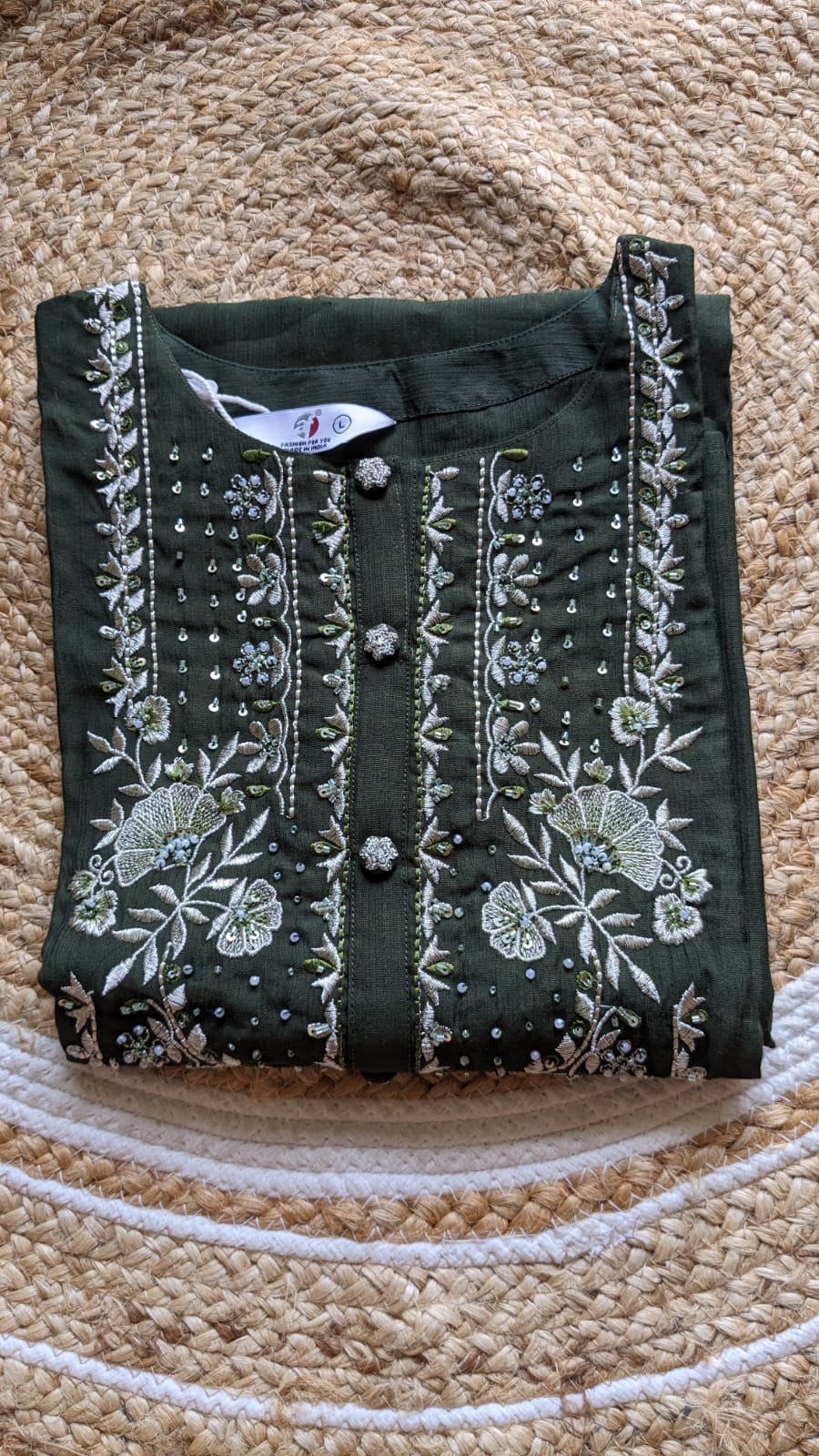 Beautiful Green Suit with Brocade Dupatta
