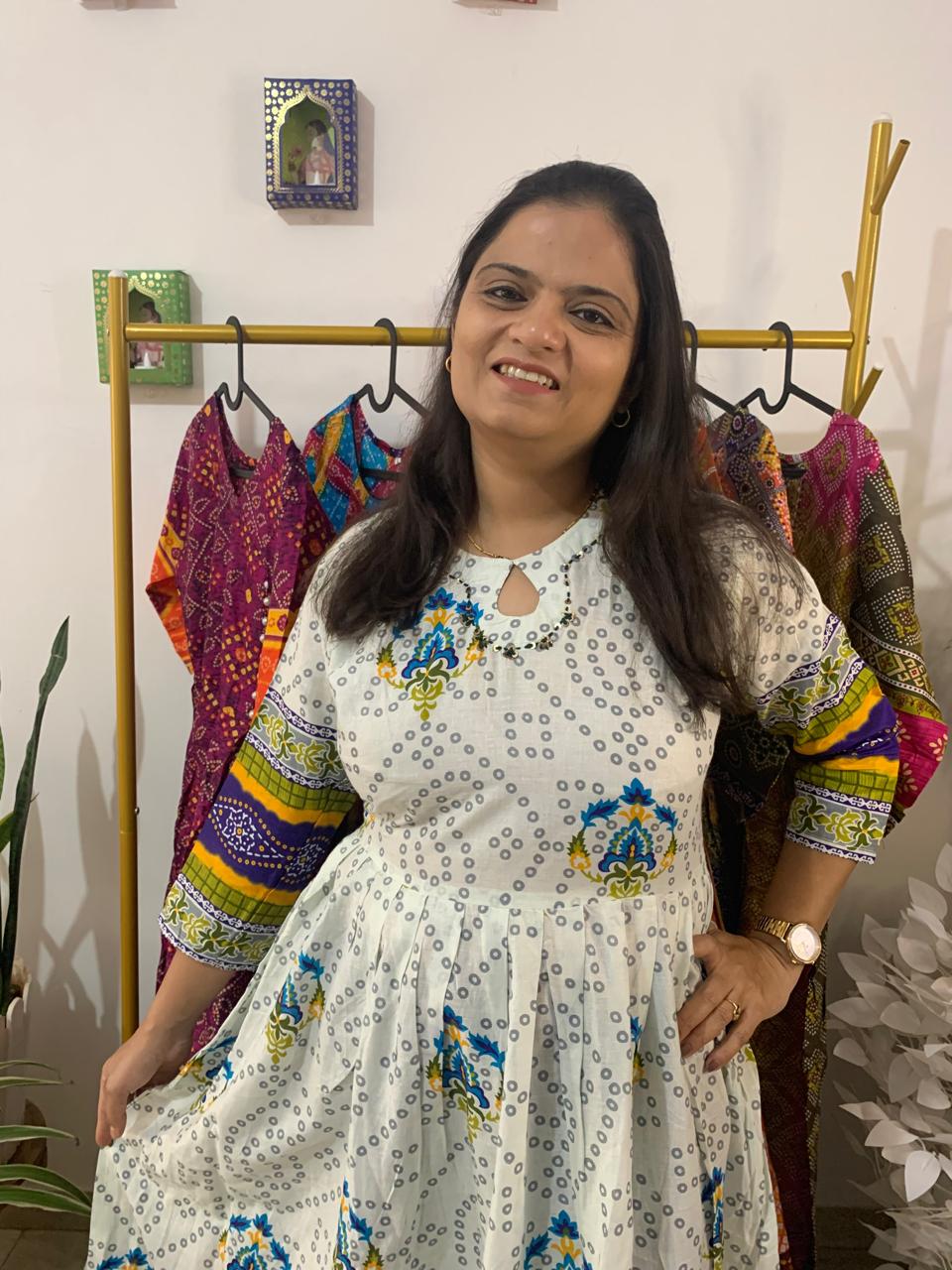 Pure cotton Bandhani Kurti
