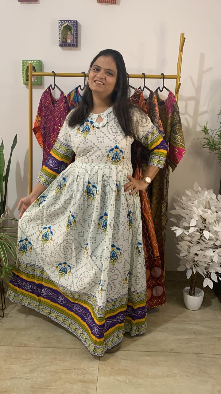 Pure cotton Bandhani Kurti