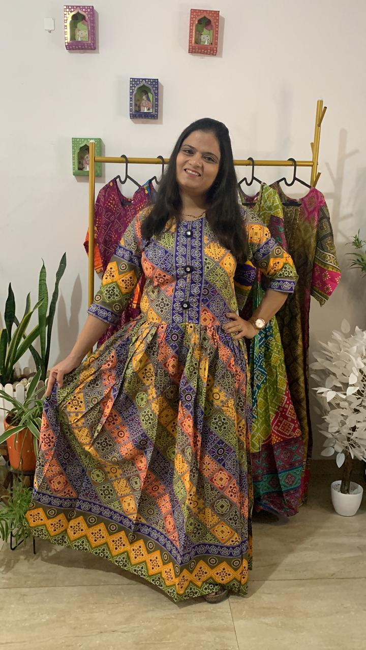 Pure cotton Bandhani Kurti