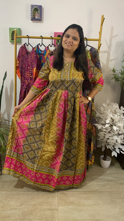 Pure cotton Bandhani Kurti