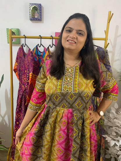 Pure cotton Bandhani Kurti