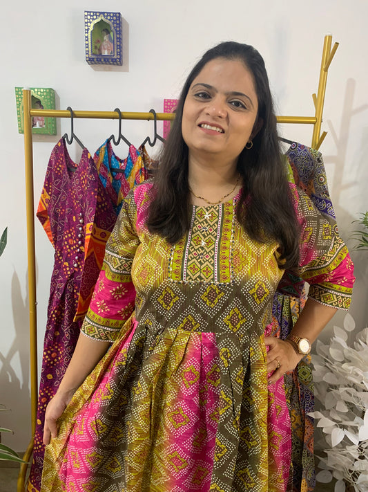 Pure cotton Bandhani Kurti