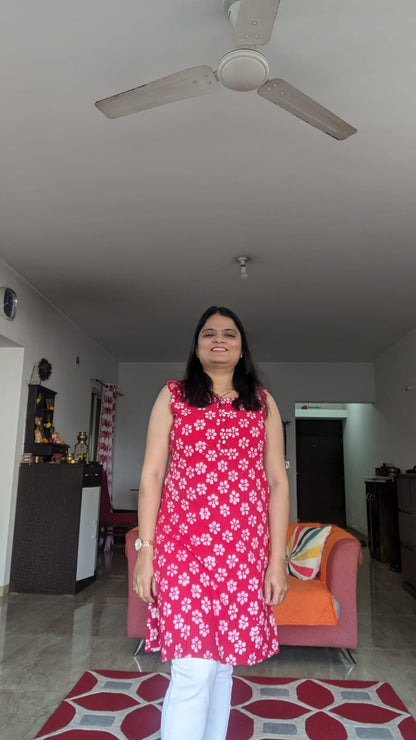 Pure Cotton Kurti in Batik Print