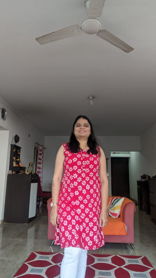 Pure Cotton Kurti in Batik Print