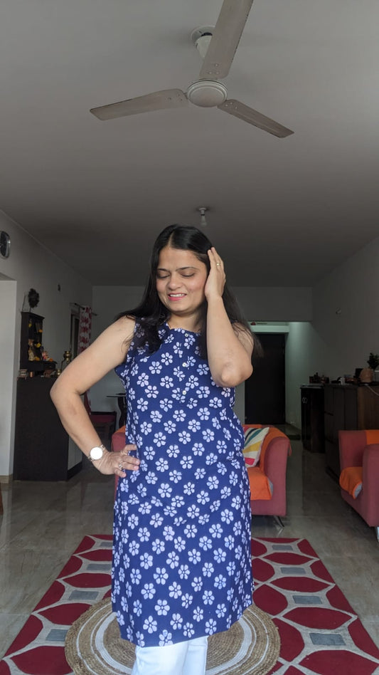 Pure Cotton Kurti in Batik Print
