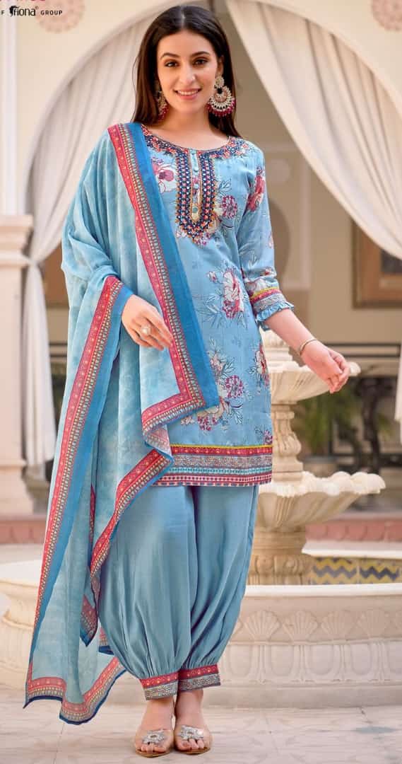 Muslin Fabric Floral 3 Pc Dress