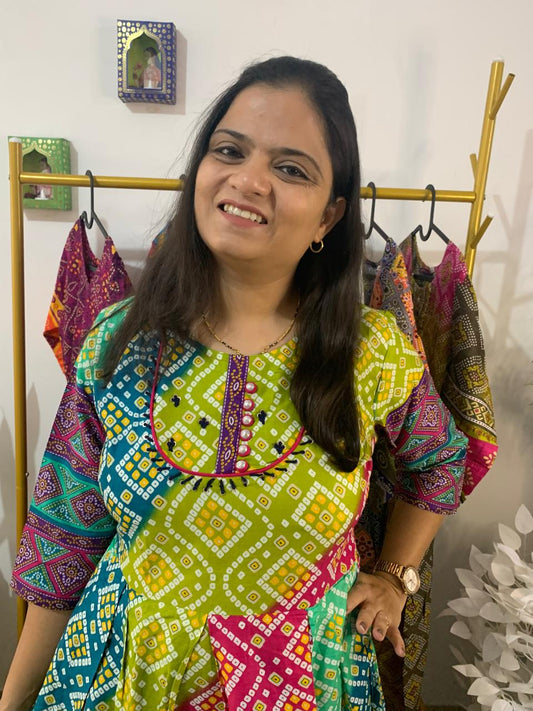 Pure cotton Bandhani Kurti