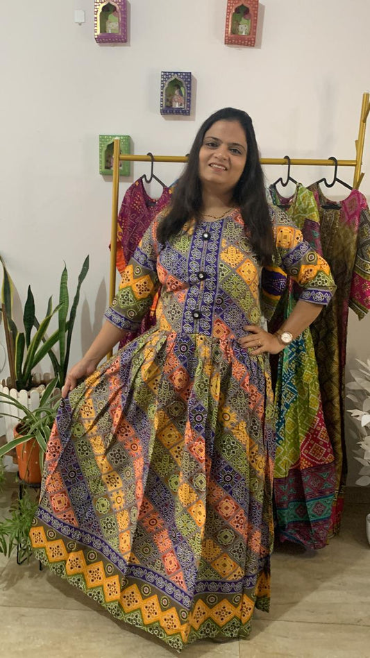 Pure cotton Bandhani Kurti