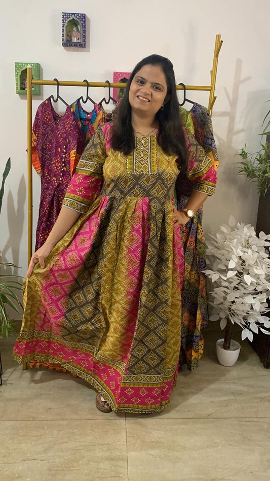 Pure cotton Bandhani Kurti